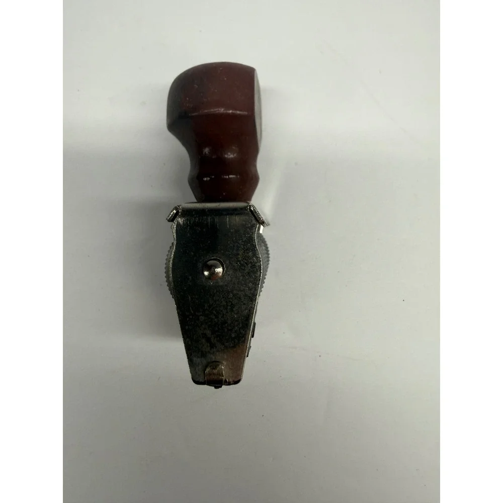 Vintage Crown Rubber Dater Stamp Wood Handle Made in USA 1980s Office Decor